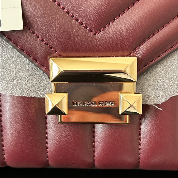 Michael Kors Burgundy Quilted Shoulder Bag NWT - Picture 5 of 17
